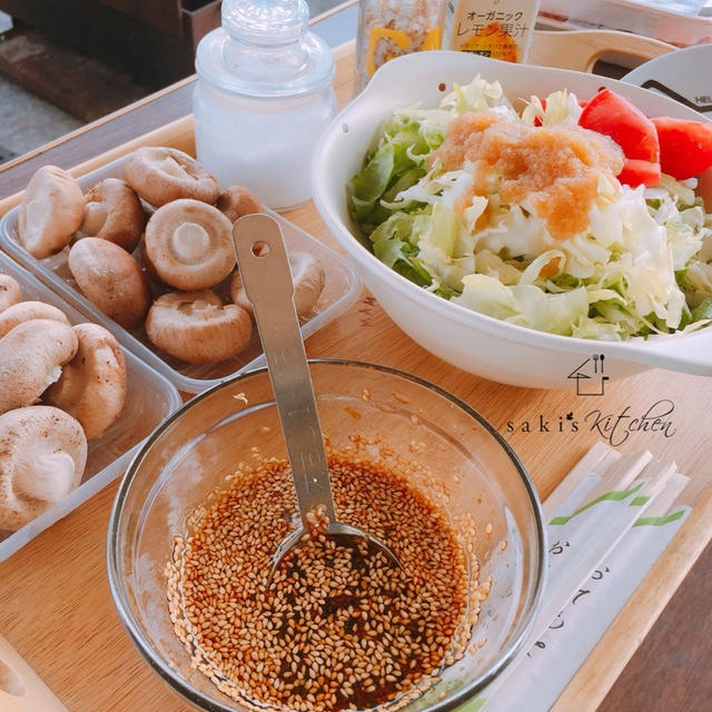 家にある調味料で美味な焼肉タレ♡BBQといちごババロア
