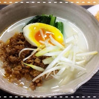 【白だし✖️ごま油】豆乳担々うどんで夕ご飯
