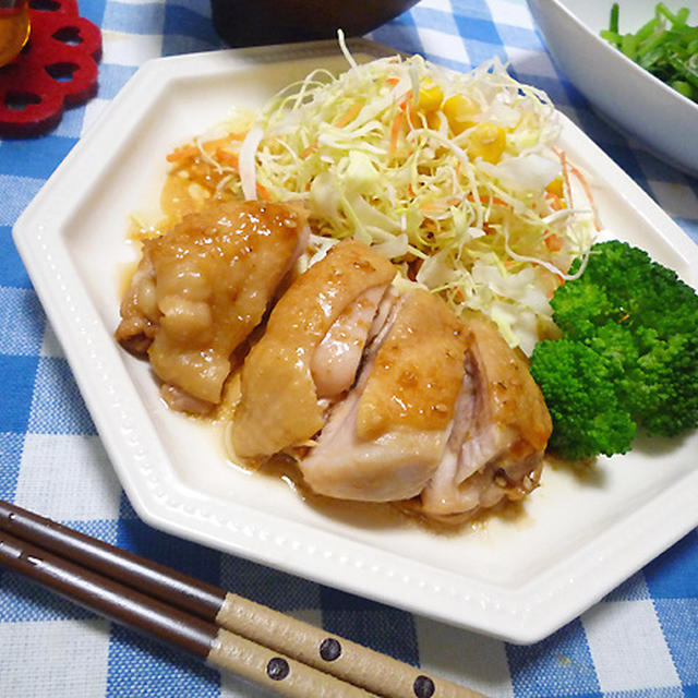 ドレッシングdeチキンソテー＋柚子胡椒♪（献立・肉）
