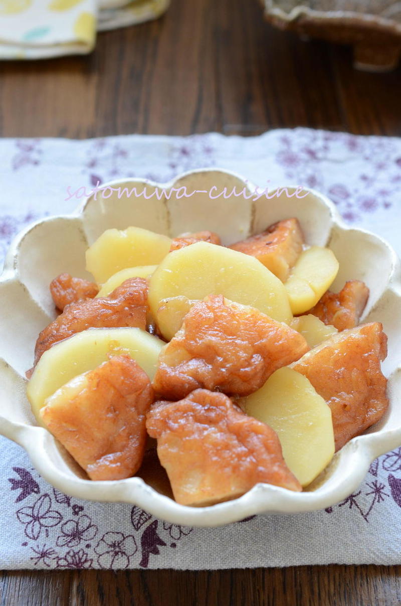 【薩摩揚げとじゃが芋の生姜醤油煮】旨味がしみた簡単煮物♪お弁当にも！