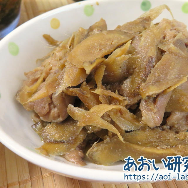 料理日記 165 / 豚こま肉とごぼうのしぐれ煮 (低温調理と併用)