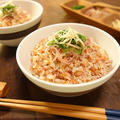 Cooked rice with salmon flakes and dried pickled Japanese apricot paste  -Recipe No.1531【English】