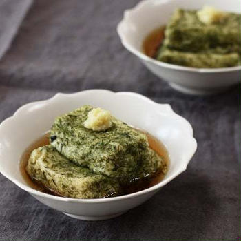 青のり風味の揚げ出し豆腐