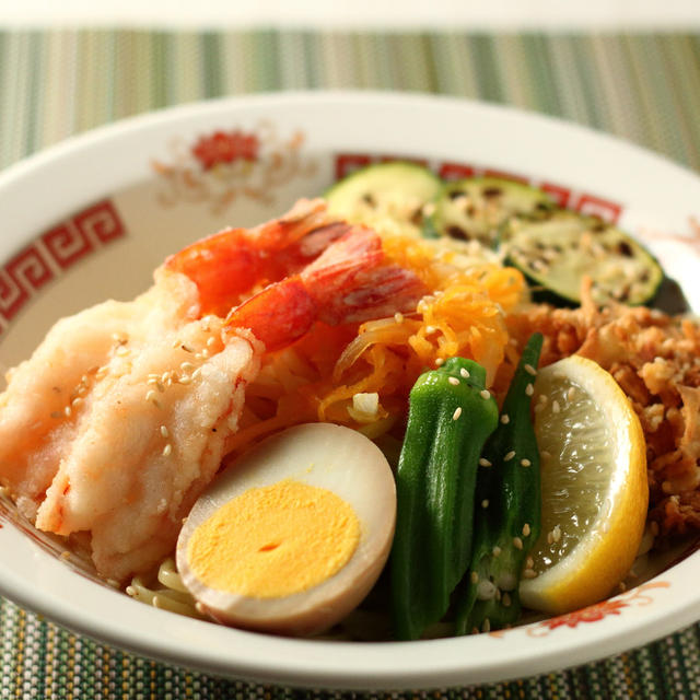 天然海老と夏野菜のレモン冷やし中華♪　～バーミヤンの期間限定メニュー～