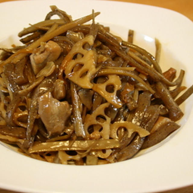 根菜とこんにゃくのきんぴら