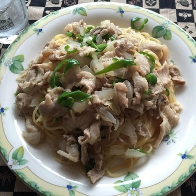 豚バラ肉の和風パスタ