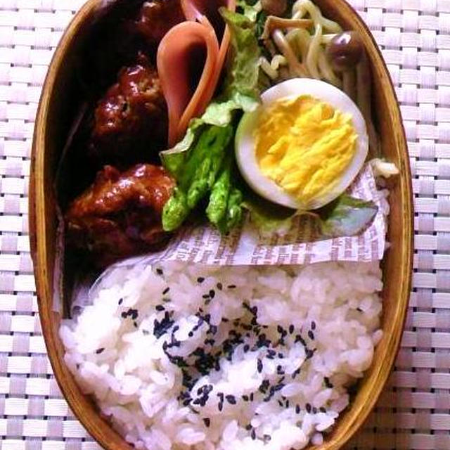9.20　デミグラ・ミニハンバーグのお弁当♪