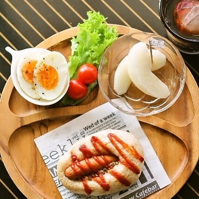 全粒粉のウィンナーパン