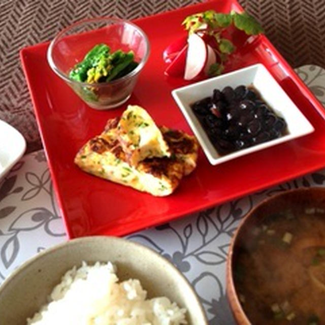 春の暖かさの休日、ブランチ・・・