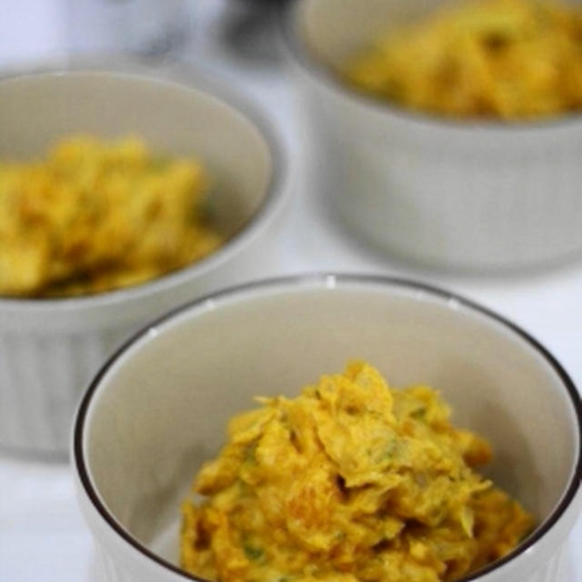 電子レンジで作る、かぼちゃとツナのクリーミーサラダ