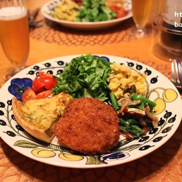 『ヒレカツワンプレート』の夜ごはん。