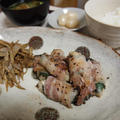 牡蠣の塩豚バター焼きときんぴらごぼう☆いっしょにごはんニャン