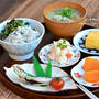 しらすご飯で朝定食