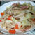 エリンギと練り梅焼きうどん