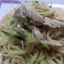 ピエトロドレッシングで蒸し鶏と野菜のパスタ～梅入り～