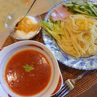 冷やし中華風？つけスパゲティ　2013/5/14（水）