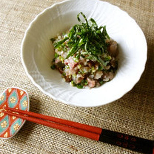 トップ10入り☆梅で爽やか☆鯵のなめろう【#ごはんがすすむ　#簡単】