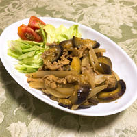 豚ナスのスパイス炒め