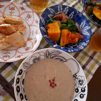 ハンブレでらくらく♪根菜の食べるスープ