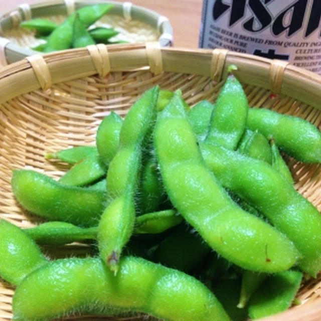 枝豆栽培セットのえだまめでビール♪