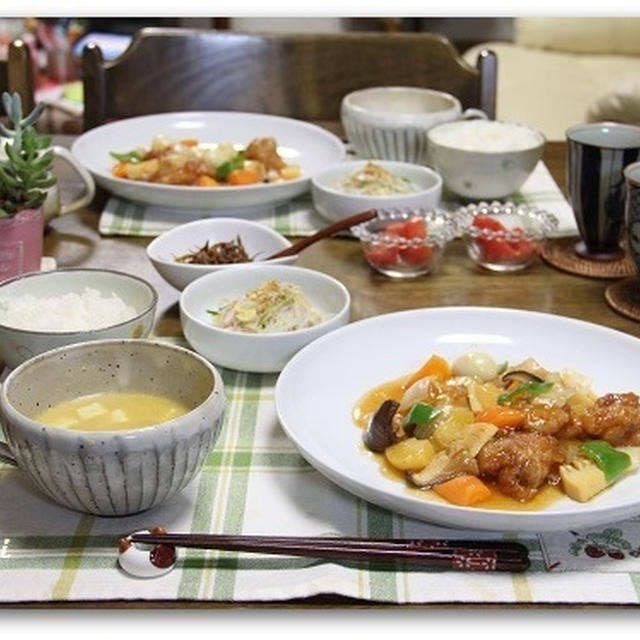 酢鶏など中華定食