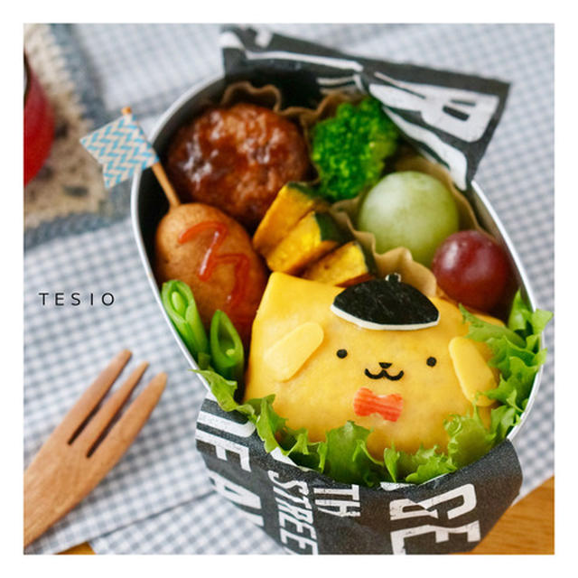 ポムポムプリン弁当〜うす焼き卵の裏と表の使い分け♪