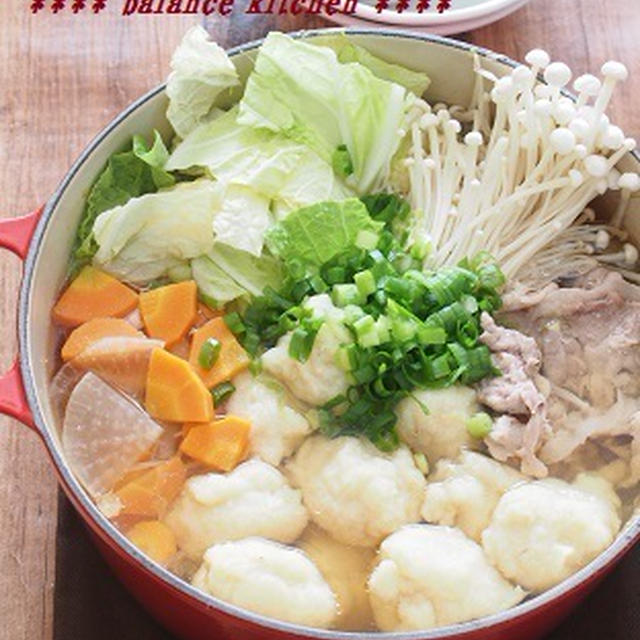 小麦粉より美味しくてヘルシー！ふわふわとろける。おからすいとん鍋