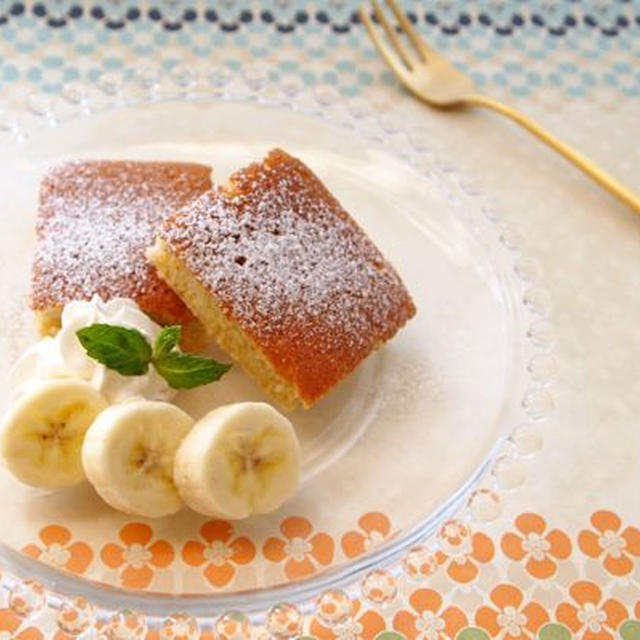 フライパンで作る☆しっとりバナナケーキ