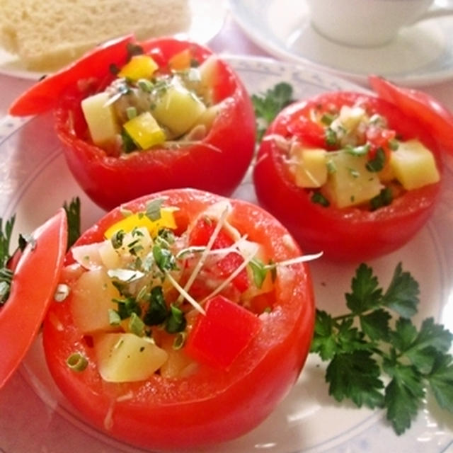 めっちゃ簡単なのにオシャレで美味しい トマトのファルシー By Miyuki12さん レシピブログ 料理ブログのレシピ満載