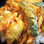 ■簡単！！昼ご飯【餡かけ野菜天丼／鯛のお刺身】