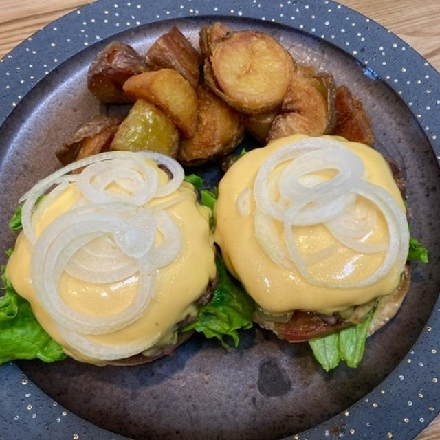 ガリガリポテトとハンバーガー