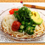 梅と大根おろしの野菜のっけそうめん。