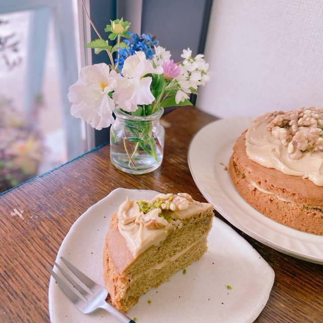 米粉のコーヒーウォールナッツケーキ^_^