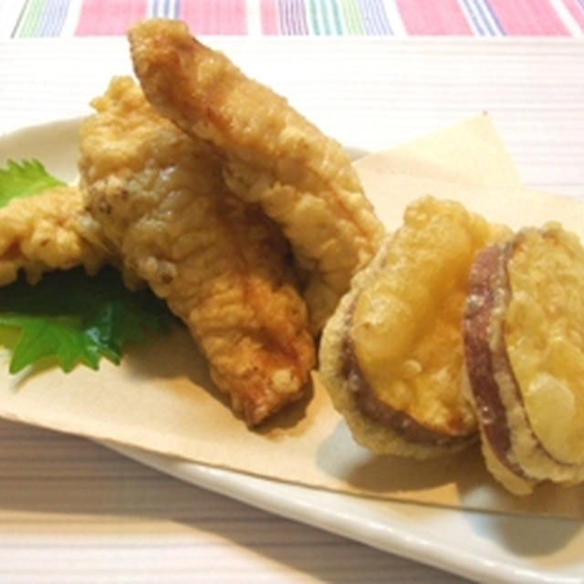 時々食べたくなる　我が家の鶏天といも天♪