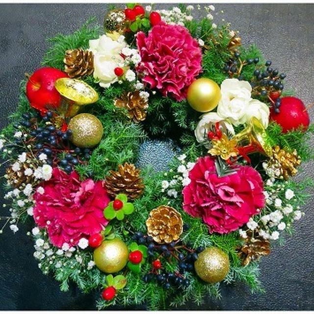 フレッシュクリスマスリース2015
