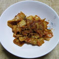 食後にごそごそ、豚キムチ