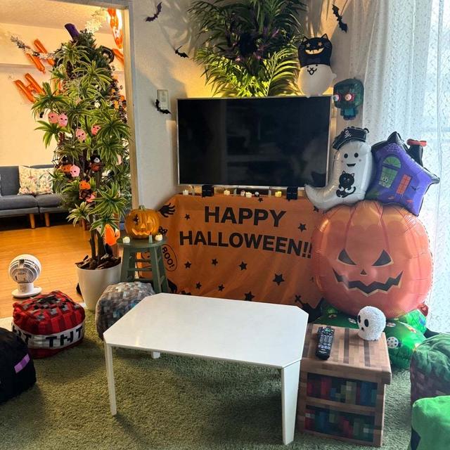 小5男子のハロウィンパーティー ハロウィン仕様の子供部屋