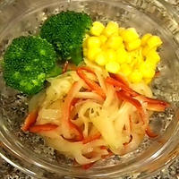 玉ねぎと赤ピーマンのメース風味サラダ