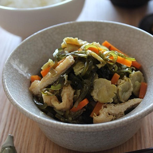 切り昆布とうち豆の煮もの