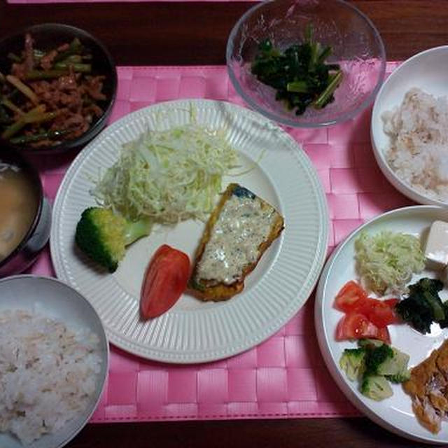 鯖のカレーマヨマスタード焼き