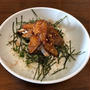 残った刺身で「アジの漬け丼」