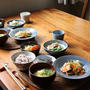 鮭の南蛮漬け。高野豆腐と豚肉の煮物・献立。