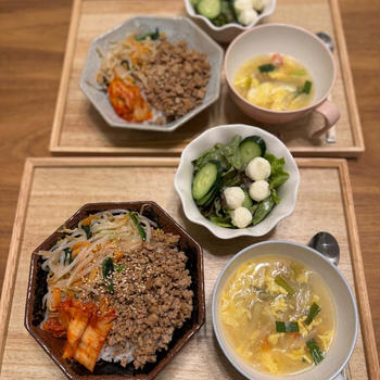 【おうちごはん】丼が多めな簡単夜ごはん