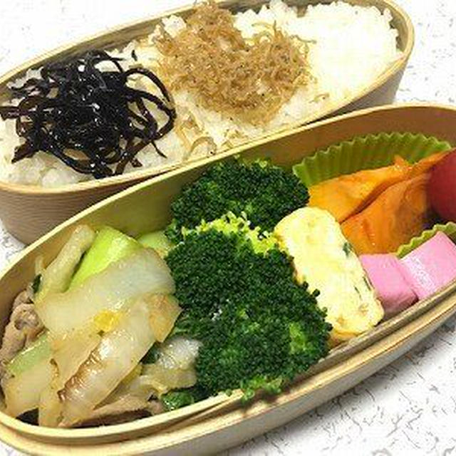 白菜と豚肉の中華風炒め弁当