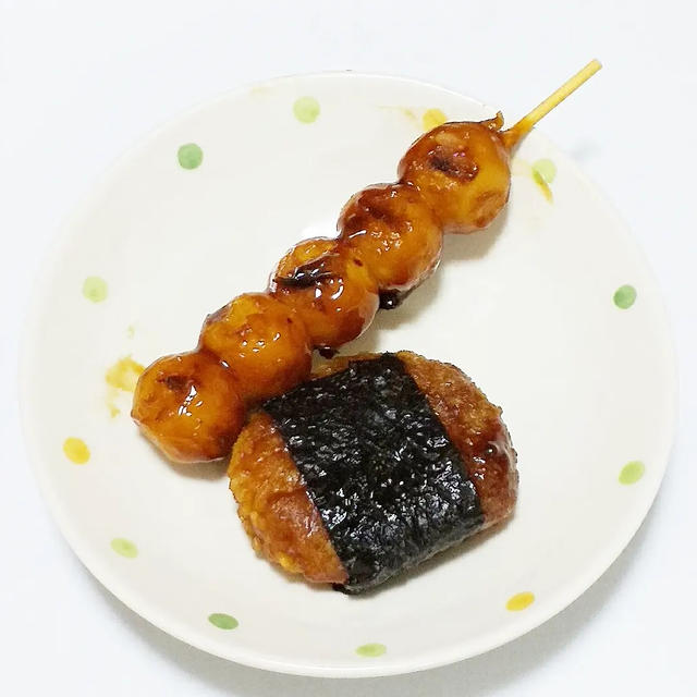 【おやつ☆みたらしだんごとぽたぽた焼き(*´ω｀*)】