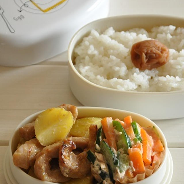 じゃがいもを使ってボリュームアップ☆おかずの素をアレンジでできる簡単弁当