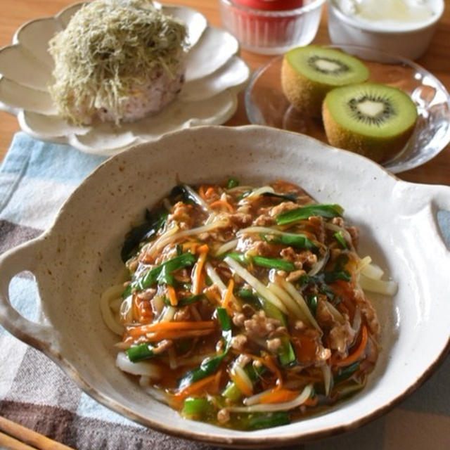 これなら緑黄色野菜が食べやすい！あんかけ野菜うどん♪