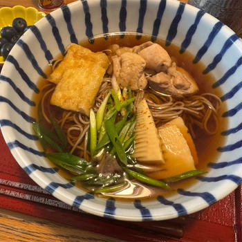 【たけのこ鶏そば　ほっそり細そばがうますぎる件】