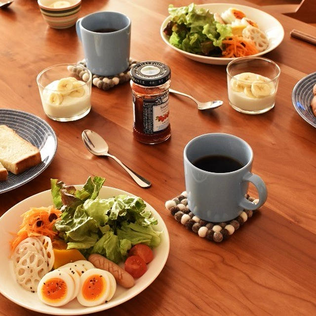 常備菜で大満足の朝ごはん。