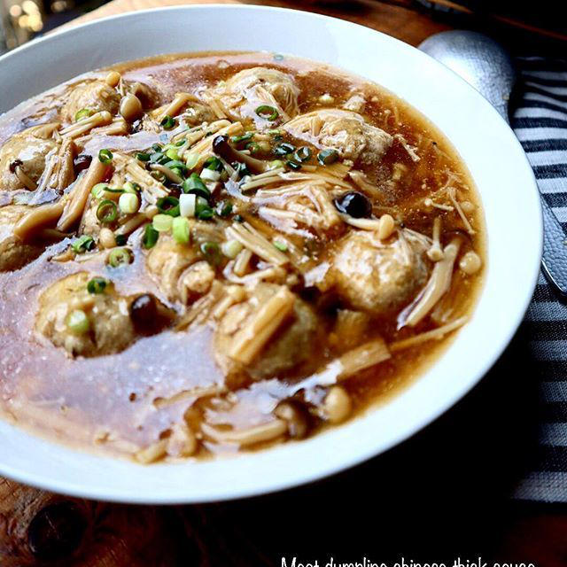ふわふわ肉団子の中華あんかけ煮♡【#簡単レシピ#おかず】